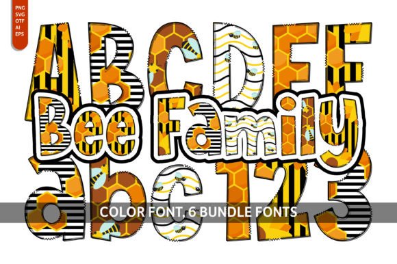 Bee Family: The Colorful Font for Whimsical, Artful Designs