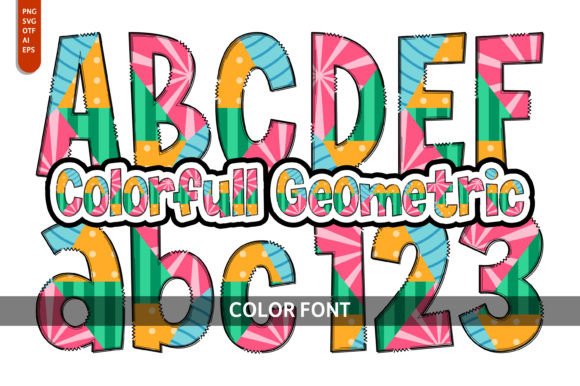 Colorfull Geometric: A Playful Typeface for Creative Brands