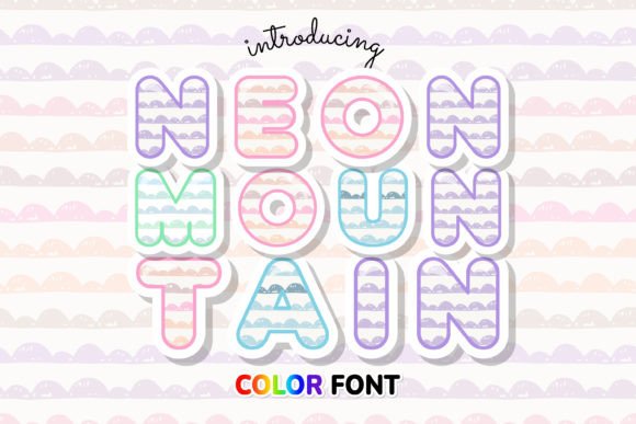 Neon Mountain: A Color Font for Vibrant, Eye-Catching Designs