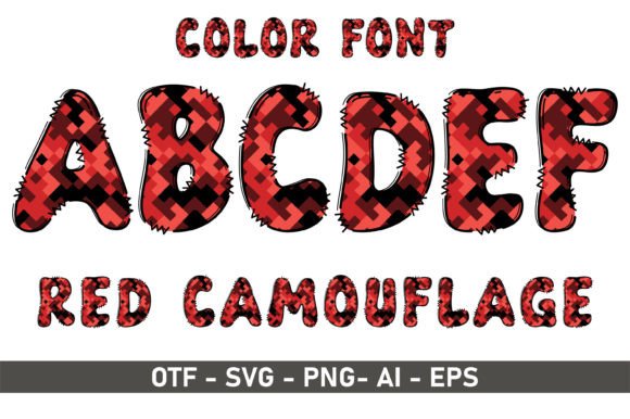Red Camouflage: The Playful Font for Creative Branding