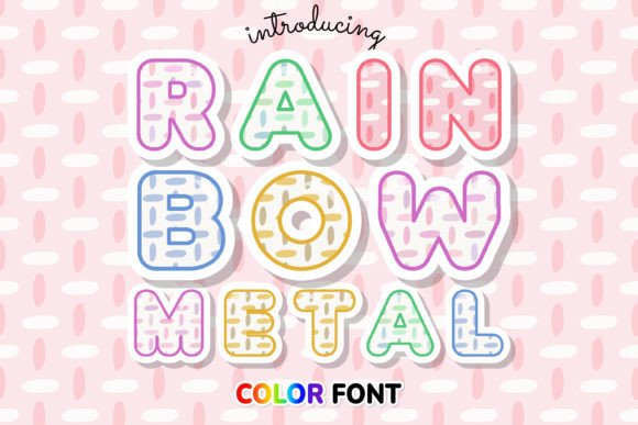 Unleash a Spectrum of Style with Rainbow Metal Font